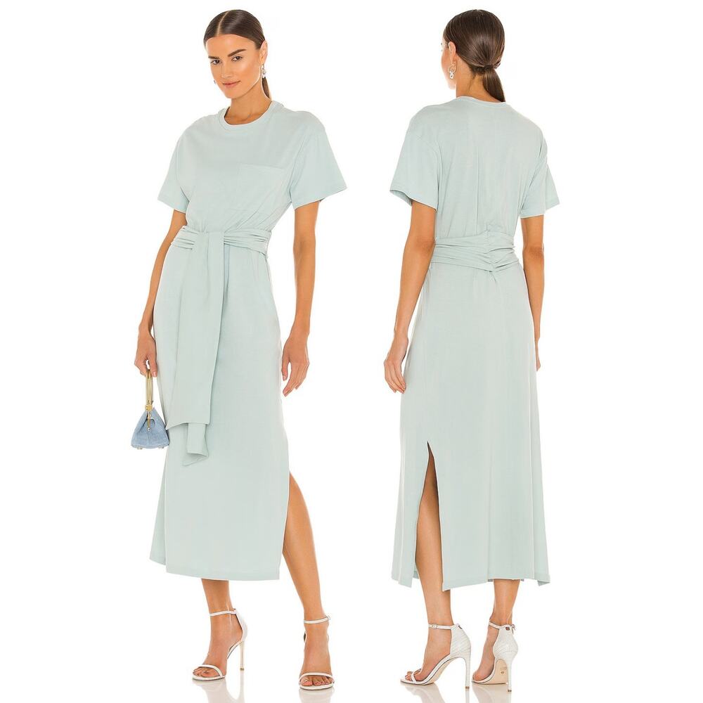 Jonathan Simkhai Sara 100% Cotton Midi Shirt Dress Quiet Luxury Casual Summer S
